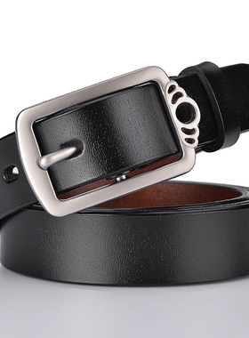 新款皮带女配牛仔裤真皮高级感纯牛皮百搭复古男女士时尚腰带百搭