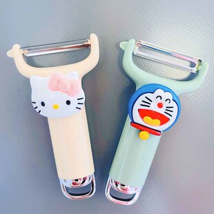 卡通可爱水果削皮刀厨房蔬菜专用果皮不锈钢刮皮器冰箱磁吸果皮刀