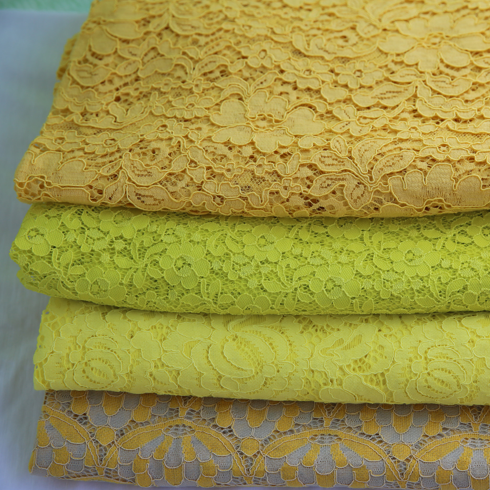 高档黄色系蕾丝面料布料车骨线镂空布料花边蕾丝连衣裙服装布裙料|ruв категории Аксессуары, швейной ткань, ткань - от Buy2taobao.com для оказания профессиональной услуги покупки агента Taobao