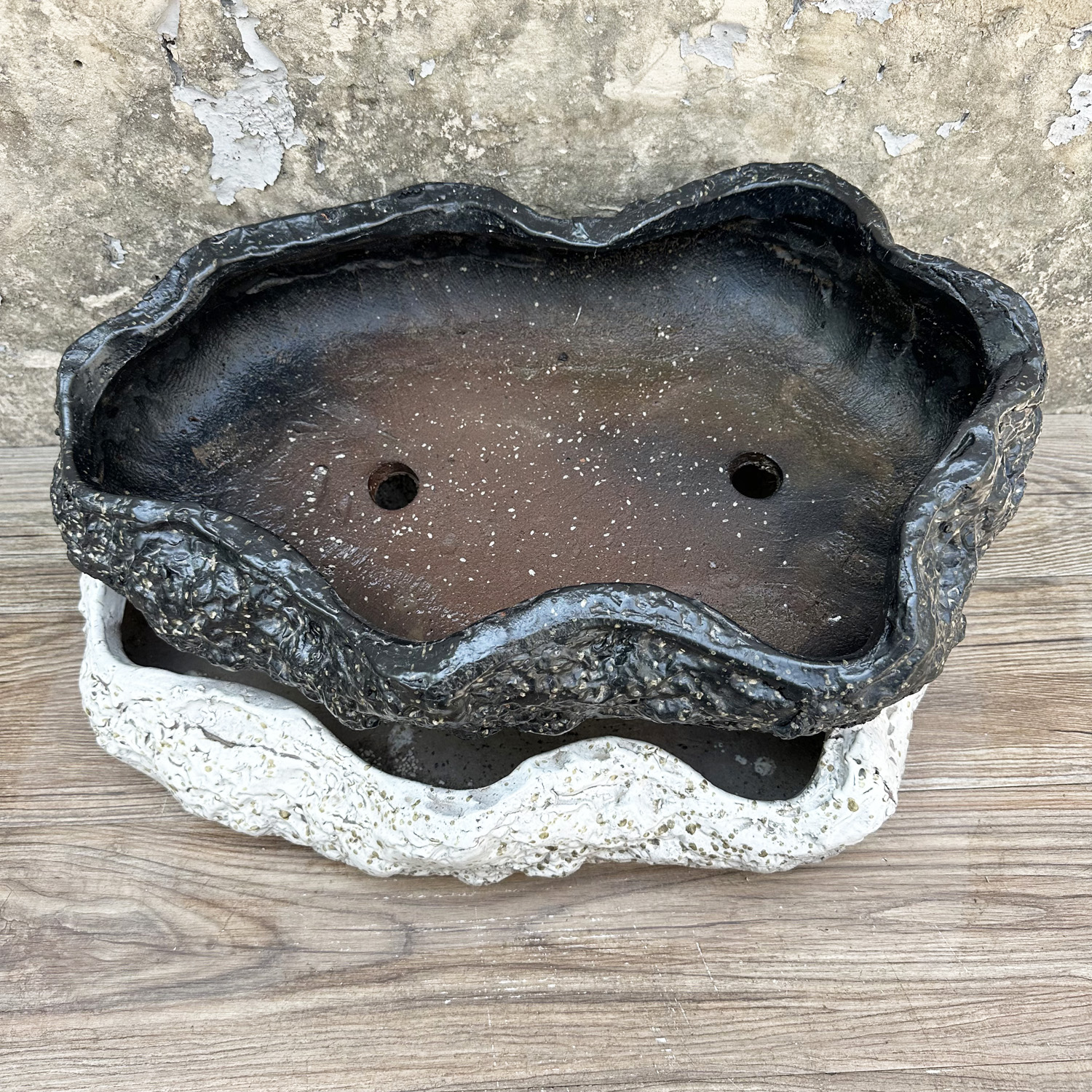 古典粗陶多肉绿植花盆异形盆景盆