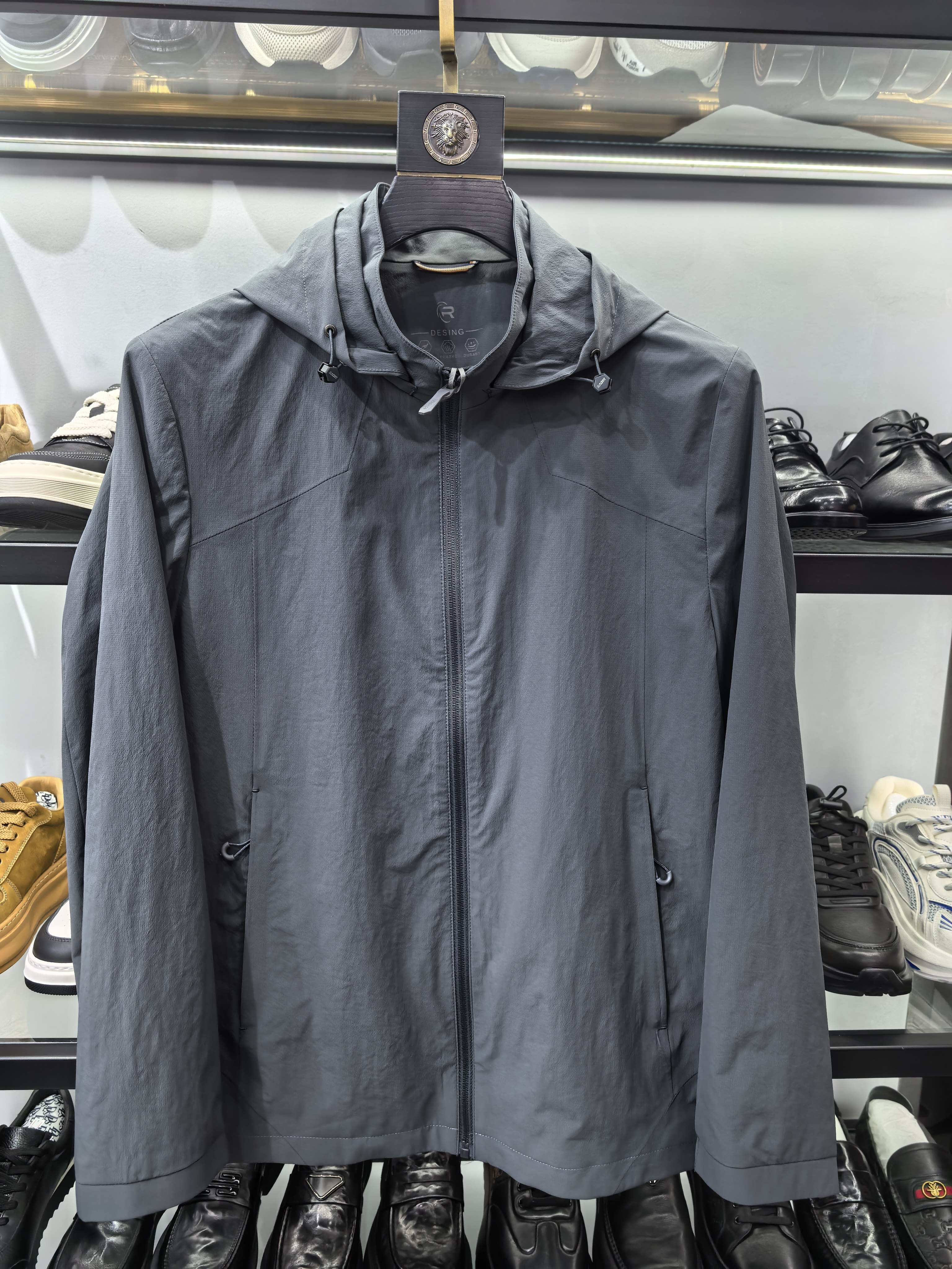 卡荻培蒙2026新款春装男士可脱卸帽夹克外套男休闲薄款夹克外套男