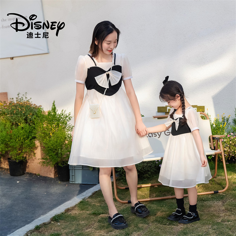 Disney/迪士尼蝴蝶结亲子连衣裙