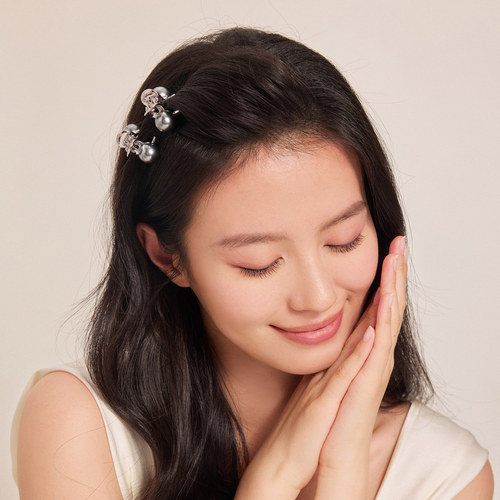 奇美拉刘海发夹女圆珠小抓夹