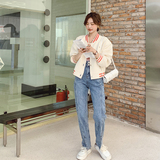 春装米色外套棒球服上衣2B080-5807-P125K188，女装短外套，2B080