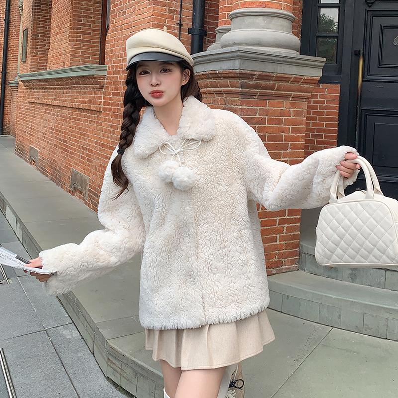 新款皮毛一体羊羔毛外套057-8851-p170k288,女装短外套,2B080