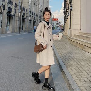 新款冬装毛呢大衣海军领呢大衣 5859-P175K258图片