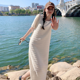 现货新款夏装小香风横条连衣裙7918-P105K158，女装连衣裙，唯尔萱