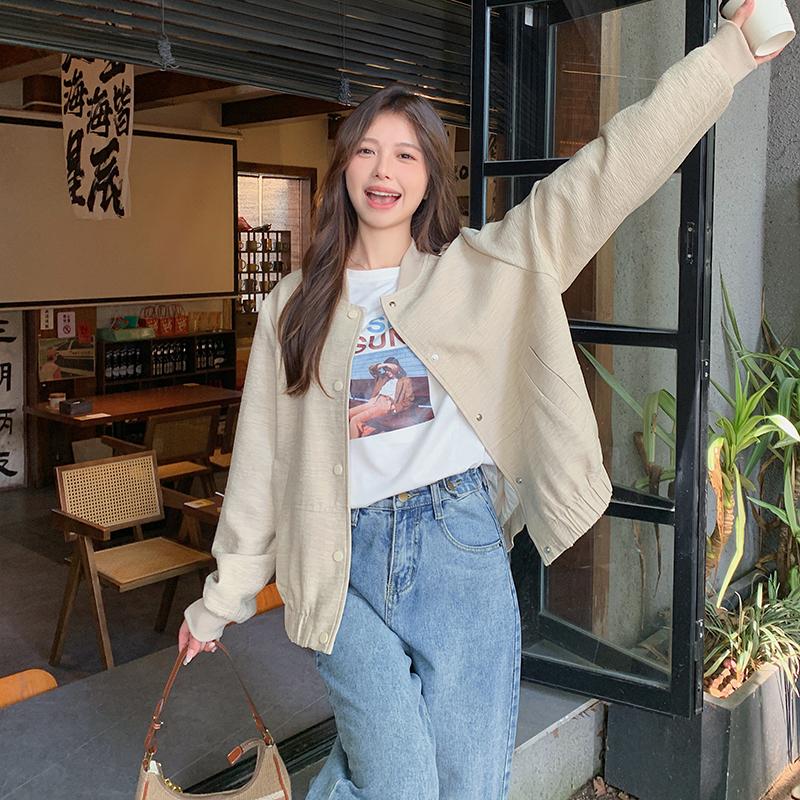 长袖短外套百搭棒球服上衣8818-P125控188,女装短外套,2B080