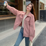 现货秋装灯芯绒外套显瘦夹克上衣057-8819p135k198，女装短外套，唯尔萱