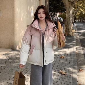 新款 2026年冬粉色渐变羽绒服 90绒 057- 8877-P300k458图片