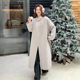 现货米白色双面呢大衣057-8837-p270k388，女装毛呢外套，唯尔萱