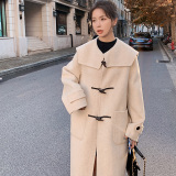 冬装新款现货毛呢外套海军领呢大衣057-5766-P175K258，女装毛呢外套，唯尔萱