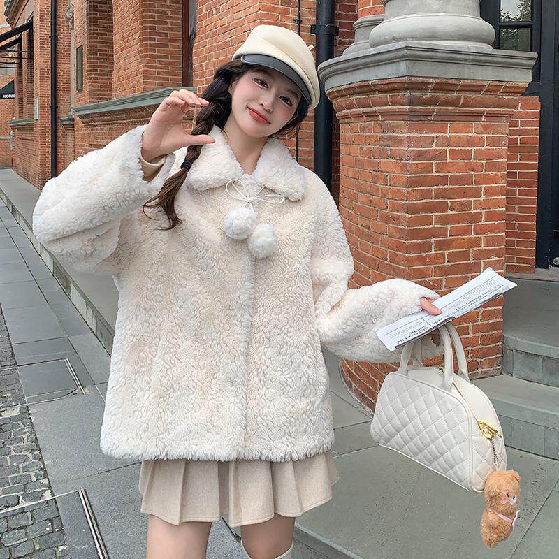 新款皮毛一体羊羔毛外套057-8851-p170k288,女装短外套,2B080