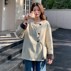 春装 撞色短风衣外套 2B080-9106-p130k188图片