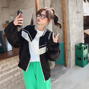 春装黑色外套棒球服 5803-P130K188图片