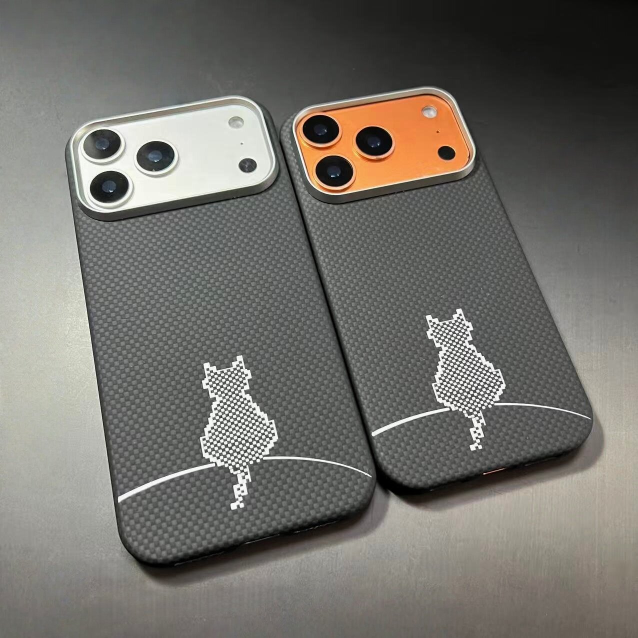 适用iPhone17ProMax手机壳16pro苹果保护套真凯夫拉芳纶碳纤维15PM磁吸magsafe防滑编织散热14pro卡通简约