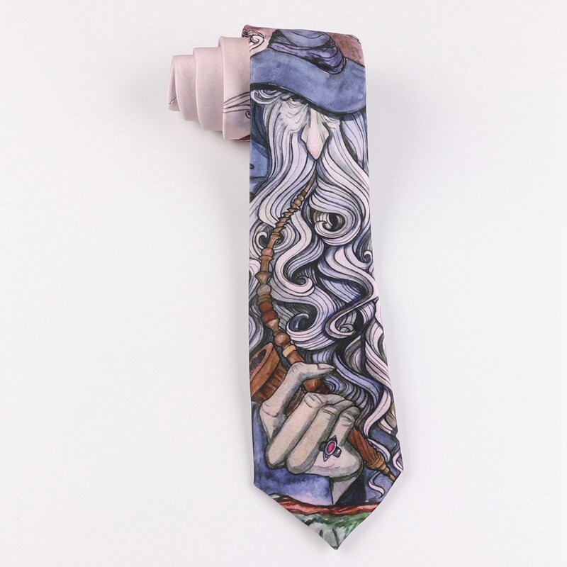 原创设计巫师法师7cm印花领带搞怪趣味英伦创意男女学生毕业礼物