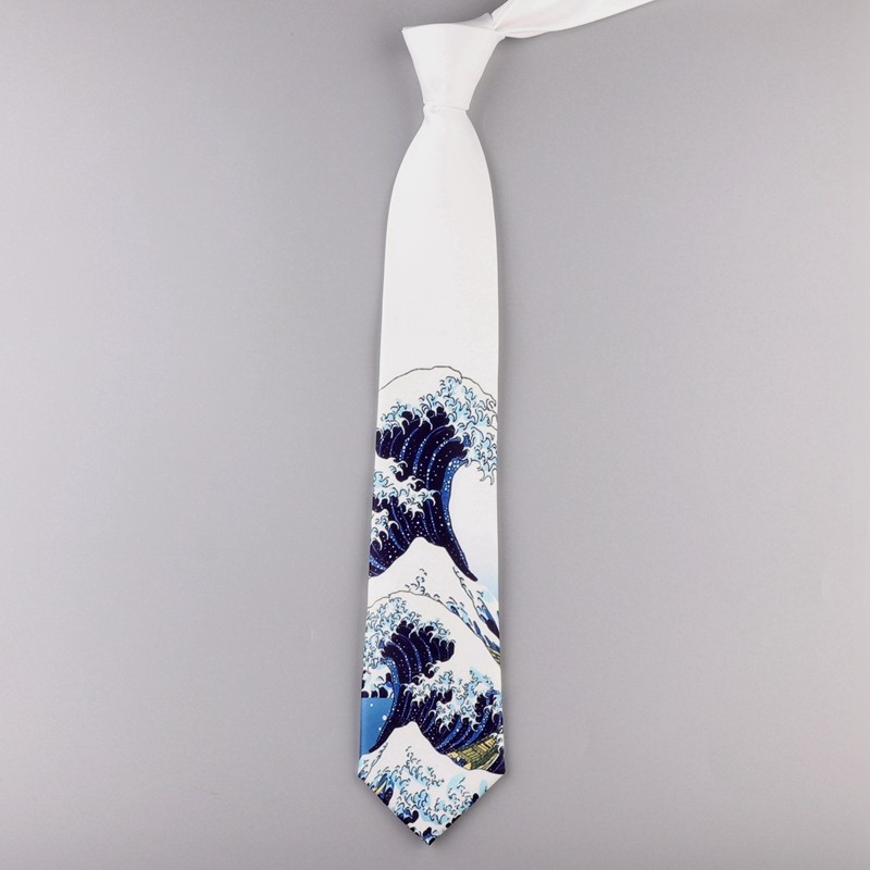 创意设计男女学生白色7cm神奈川海浪印花领带潮文艺日系和风礼物,服饰配件/皮带/帽子/围巾,领带,淘宝优惠券,粉丝福利购,淘宝优惠卷