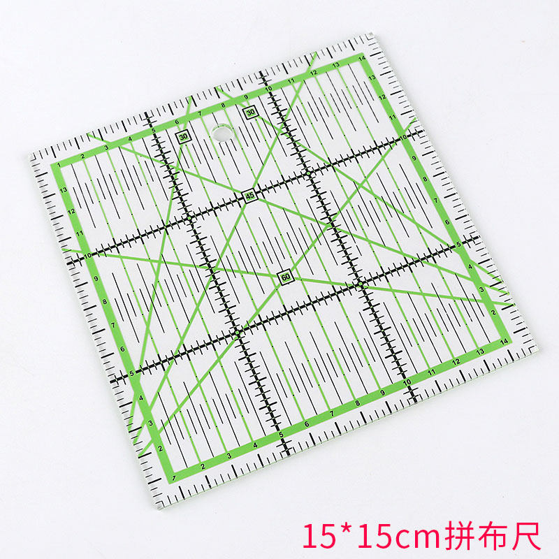 正方形拼布尺裁布缝份尺亚克力尺子方型裁缝DIY手工刻度专用工具,居家布艺,尺子,淘宝优惠券,粉丝福利购,淘宝优惠卷