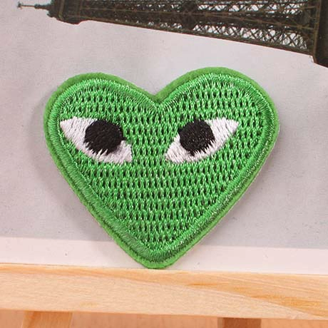 Нашивки для аксессуаров, нашивки для одежды, модные нашивки для одежды и брюк, тканевые нашивки, черные мультяшные нашивки в форме сердца