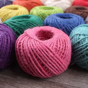 2mm粗彩色编织做笔筒用布挂细麻绳线diy制作装饰材料包装手工绳子