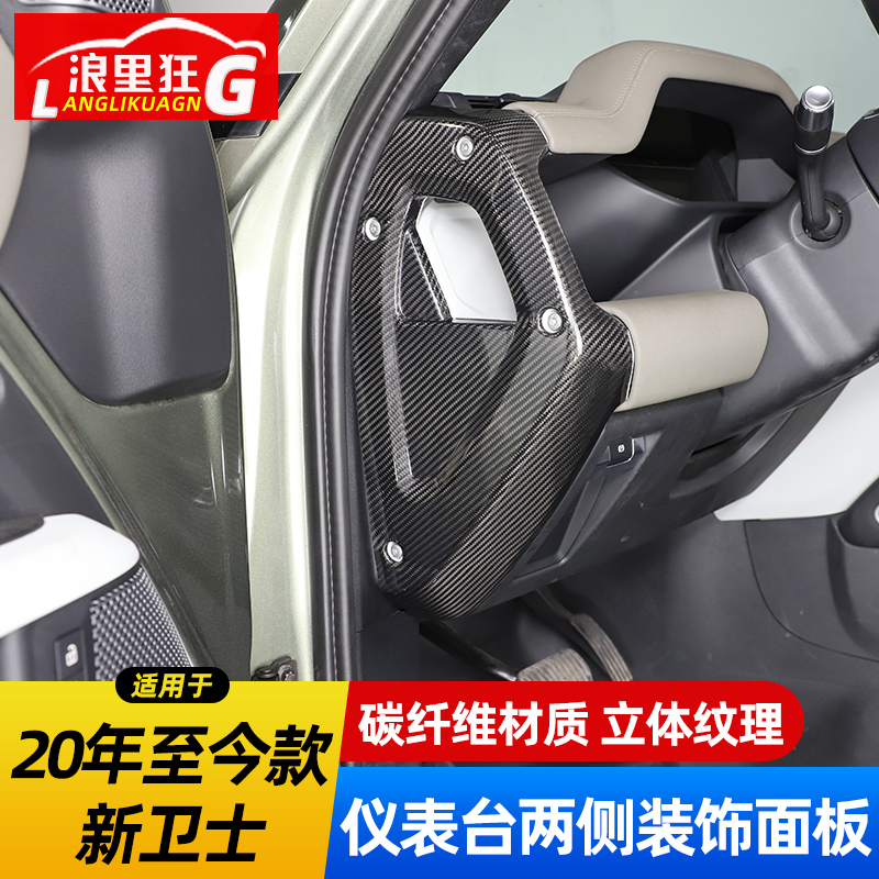 适用20-24款路虎卫士中控仪表台侧装饰框面板90 110内饰改装配件-封面