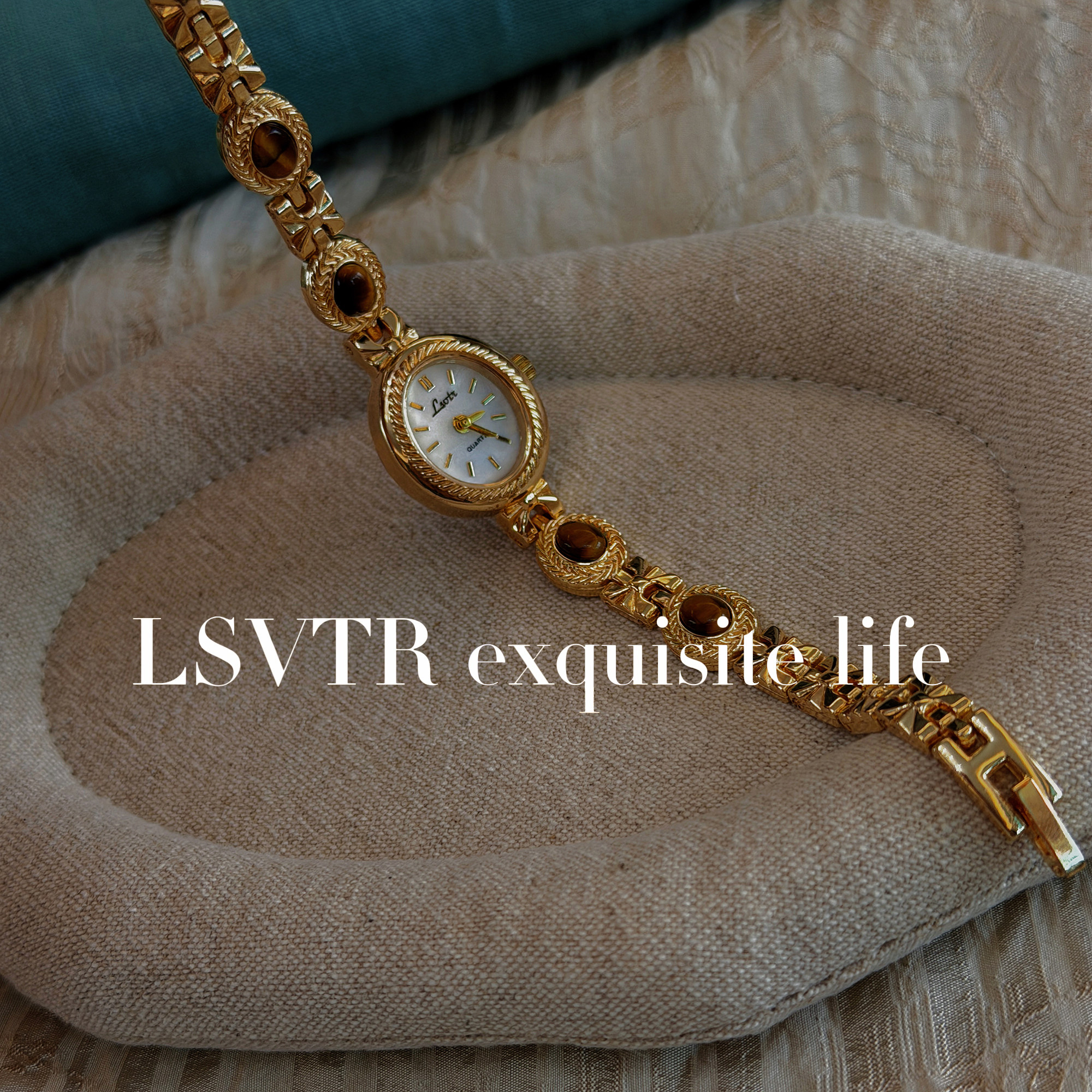 LSVTR正品中古虎眼石手链女表