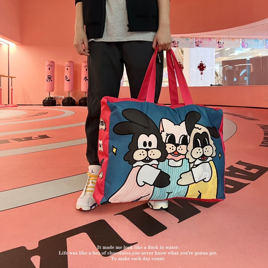 Ndht可爱卡通乔波防水被子包幼儿园被子收纳袋子外出旅行包收纳包