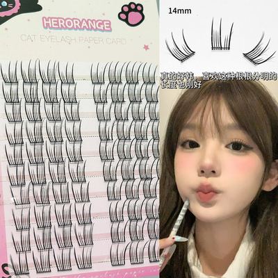 新款 ~清透韩一点上妈生分段自然卷翘上镜漫画仿真眼睫毛假睫毛