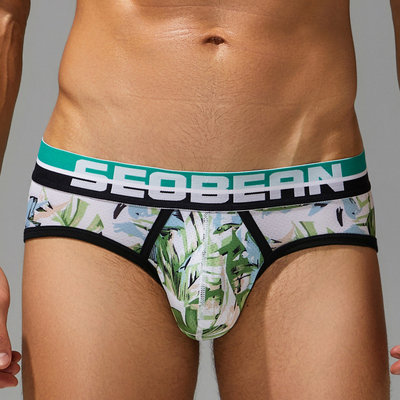 4色选男士印花三角内裤