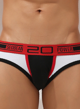 实拍3色SEOBEAN/希宾男士内衣三角纯棉内裤运动性感裤衩低腰裤头