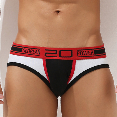 时尚拼色男三角裤希宾