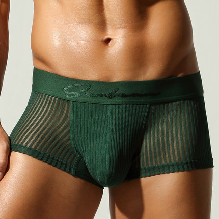 实拍7色选SEOBEAN/希宾男士内衣青年半透气平角内裤男四角底裤头