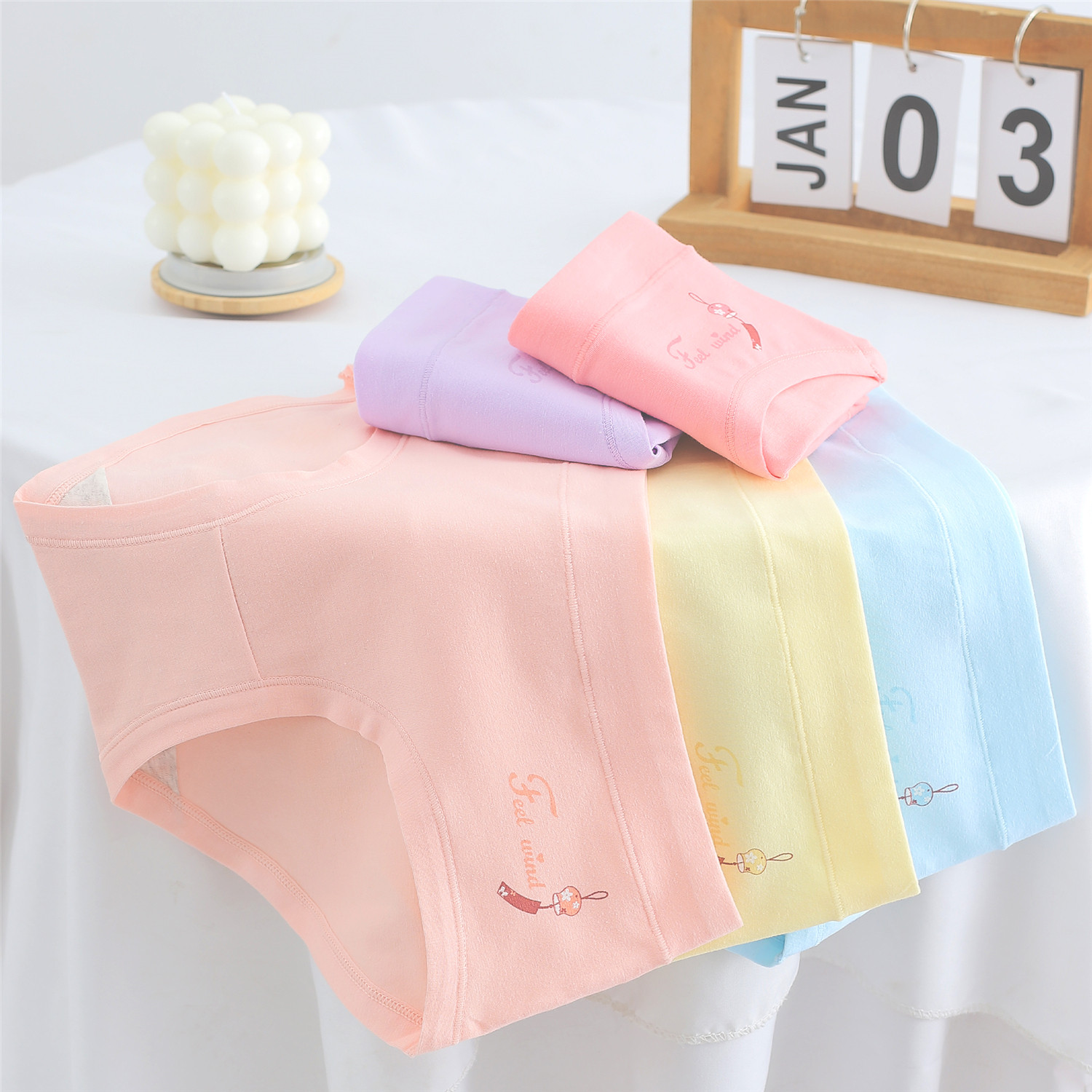 少女内裤女士纯棉大童中学生全棉女孩短裤透气抗菌女生中腰三角裤