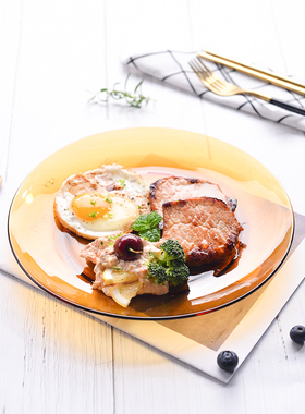 浅碟法国Duralex多莱斯盘子水果牛排盘钢化玻璃微波炉可用多颜色