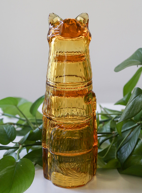 西班牙Doiy进口可爱猫咪水杯Kitty猫杯堆叠叠设计创意玻璃杯水具