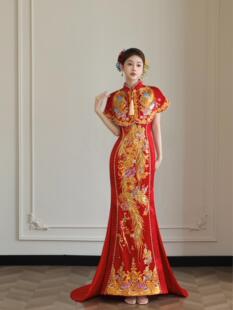 出租重工盘金绣新娘敬酒服婚服回门礼服新婚宴礼服旗袍新中式礼服