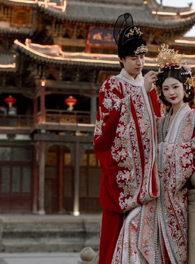 重工汉服婚服凤冠霞帔中式婚礼