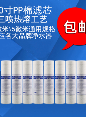 净水器10寸pp棉通用滤芯前置过滤100克针刺净水机饮水机专用配件