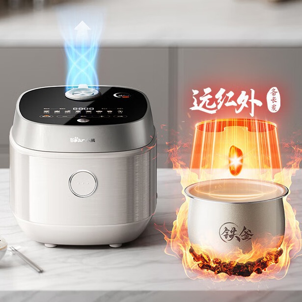 Bear/小熊DFB-Q40K5电饭煲4升家用4-6人0氟铁釜铁胆电饭锅柴火杂