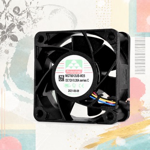 原装Protechnic永立6025加压双滚珠12V 0.38A PWM调速散热风扇6CM