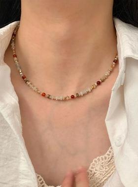 彩色串珠小众气质新款轻奢毛衣链