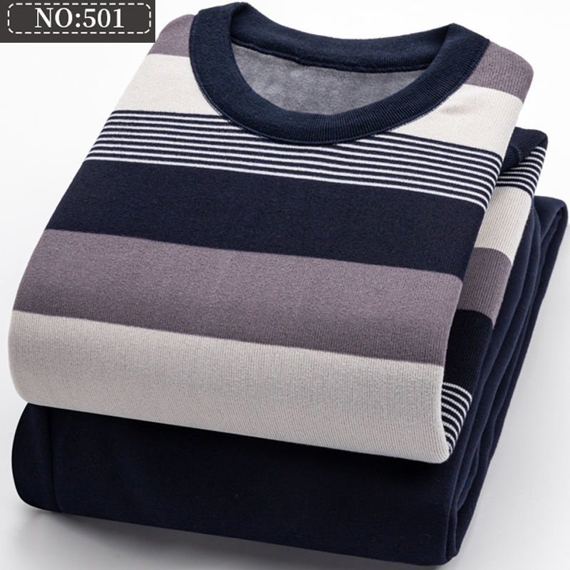 冲销量男士保暖套装加绒加厚