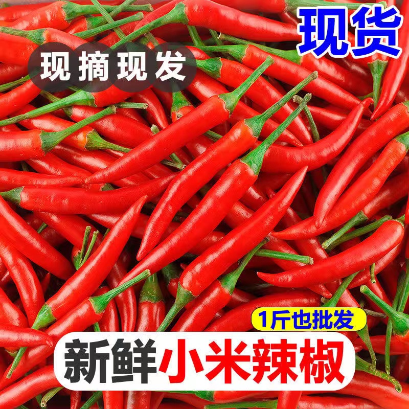 红米椒新鲜特辣小米辣鲜椒朝天椒红辣椒指天椒艳红天香产地直发