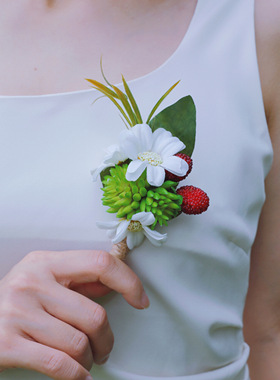 清仓森系婚礼胸花新郎新娘胸花结婚庆用品伴郎伴娘胸花姐妹手腕花