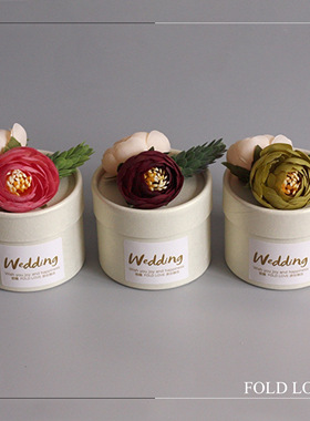 哲糖原创结婚喜糖盒圆筒纸盒成品森系伴手礼欧式喜糖盒子创意婚礼
