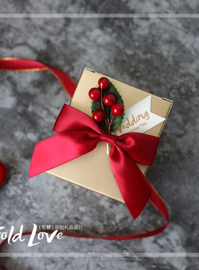 清仓红色喜糖盒子网红欧式喜糖盒结婚爱情果实系列原创喜糖盒促销