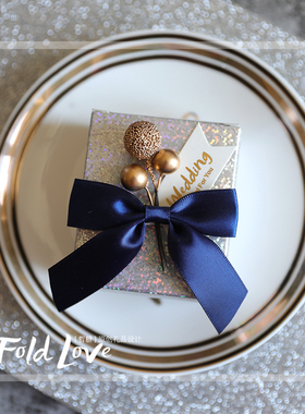 哲糖原创蓝色喜糖盒欧式结婚糖盒香槟喜糖盒子果实喜糖盒高级感