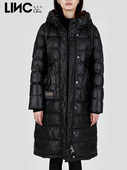 LINC金羽杰2022秋冬季 感羽绒服女Y22606607 修身 新款 潮流长款