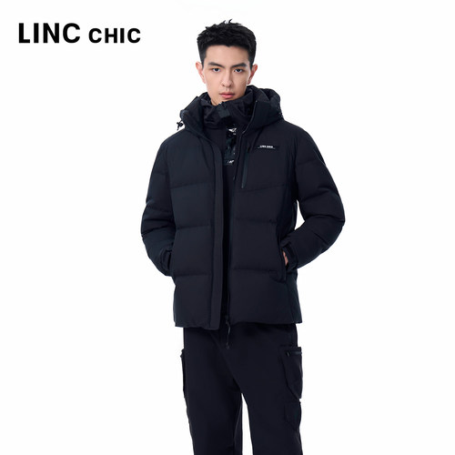 金羽杰冬季短款面包鹅绒羽绒服男
